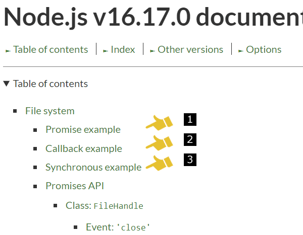 Trois manières de travailler avec l'Api Node.js