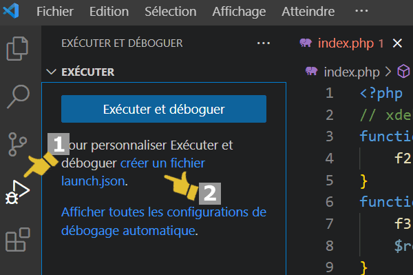 Création du fichier launch.json