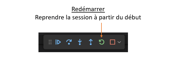 Icône de controle : Reprendre