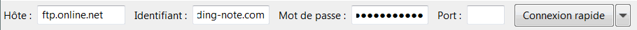 Première connexion rapide avec Filezilla